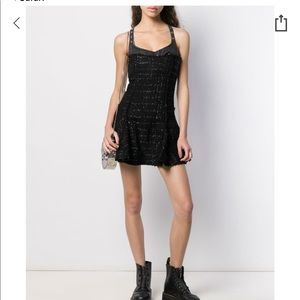 Diesel tweed flared mini dress